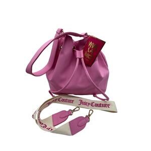 NWT Juicy Couture Viva La Juicy Pink Bucket Bag with Shoulder Strap & Crossbody
